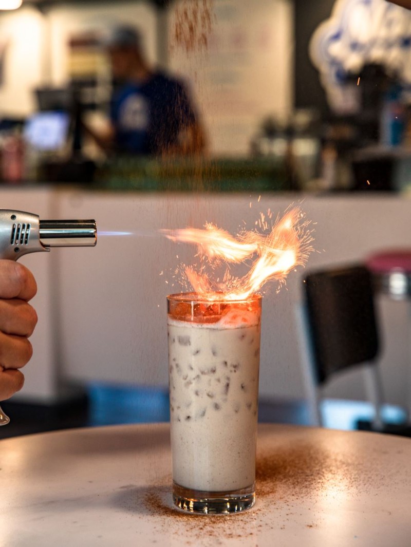  On NadaMoo's opening coffee menu is a Brown Rice Burnt Cinnamon Horchata. photo